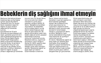 BEBEĞİNİZİN AĞIZ VE DİŞ SAĞLIĞI