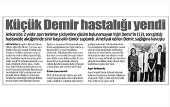 AŞIRI TERLEYEN YİĞİT'İN CİĞERİNDE TÜMÖR ÇIKTI