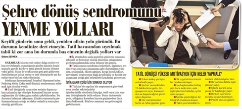 Şehre Dönüş Sendromunu Yenme Yolları