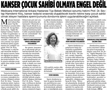 KANSER ÇOCUK SAHİBİ OLMAYA ENGEL DEĞİL